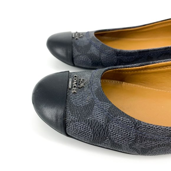COACH Chelsea Black Smoke Signature Ballet Flats - Picture 5 of 16